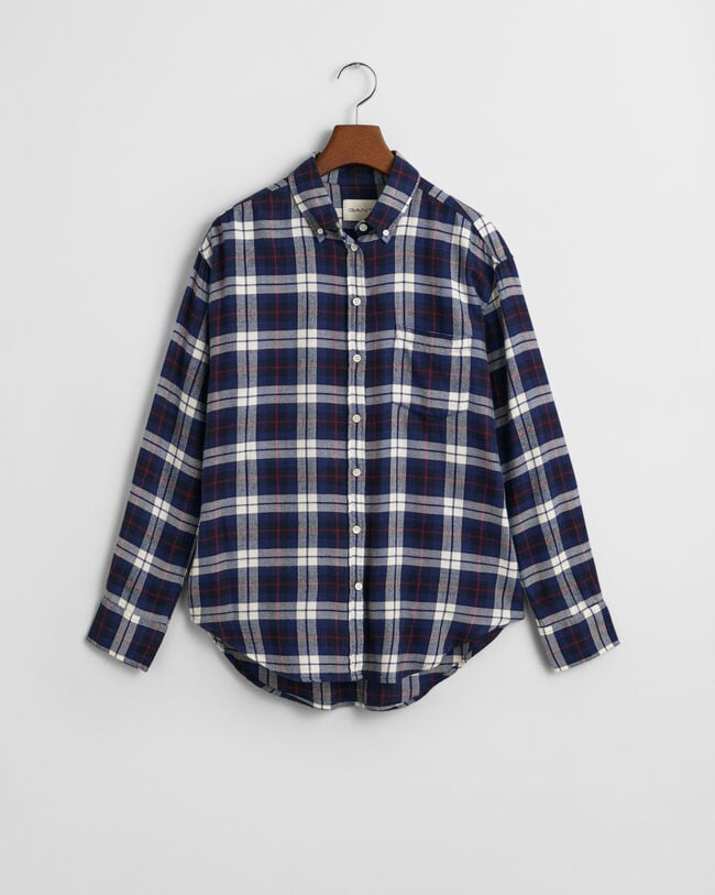 Relaxed Fit Checked Flannel Shirt