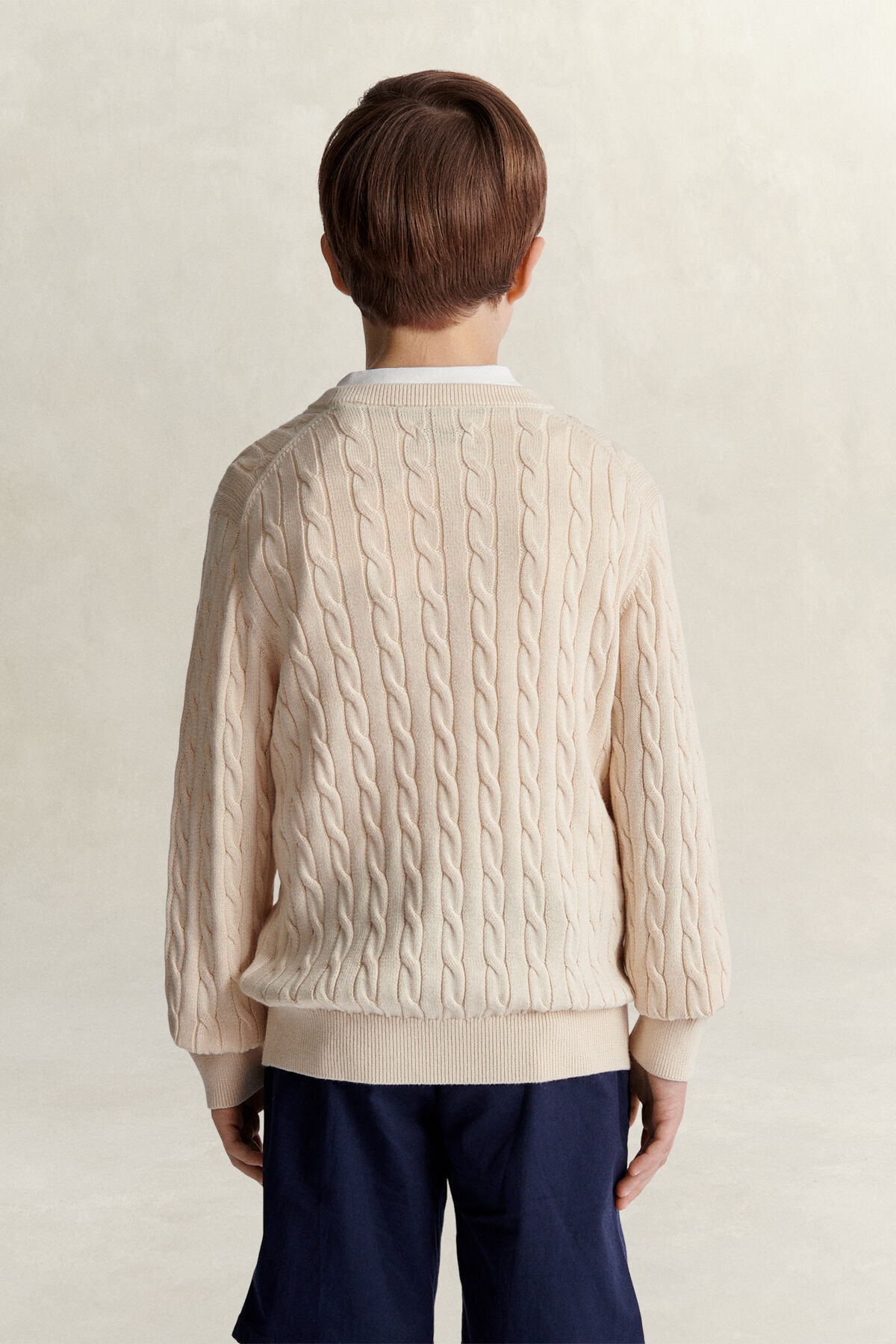 Teen Boys Shield Sweater — CREAMED WHITE