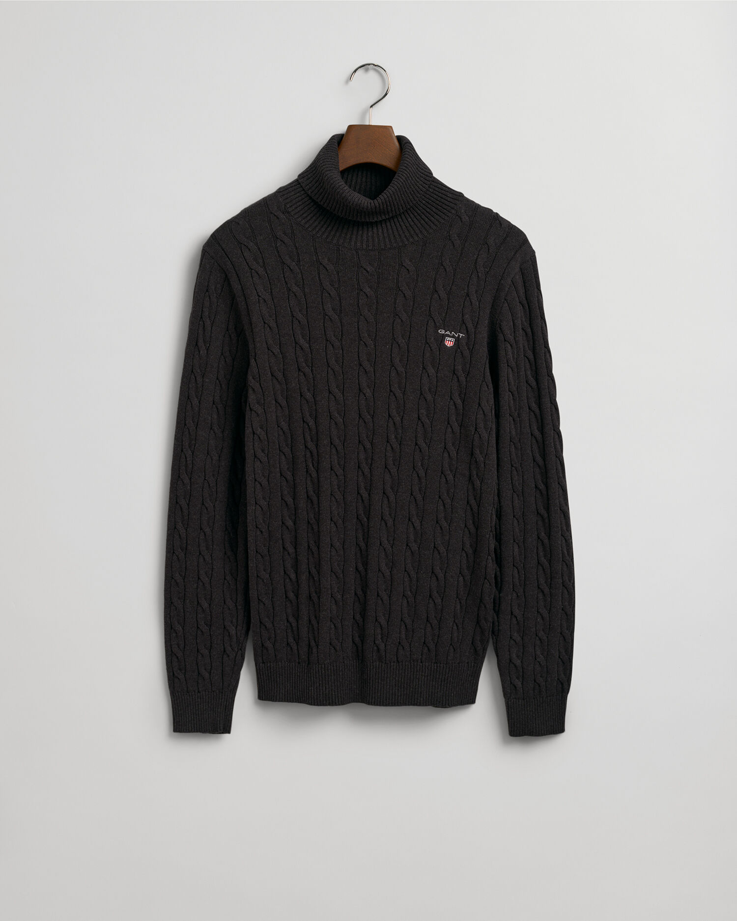 Cotton Cable Turtleneck Sweater - GANT
