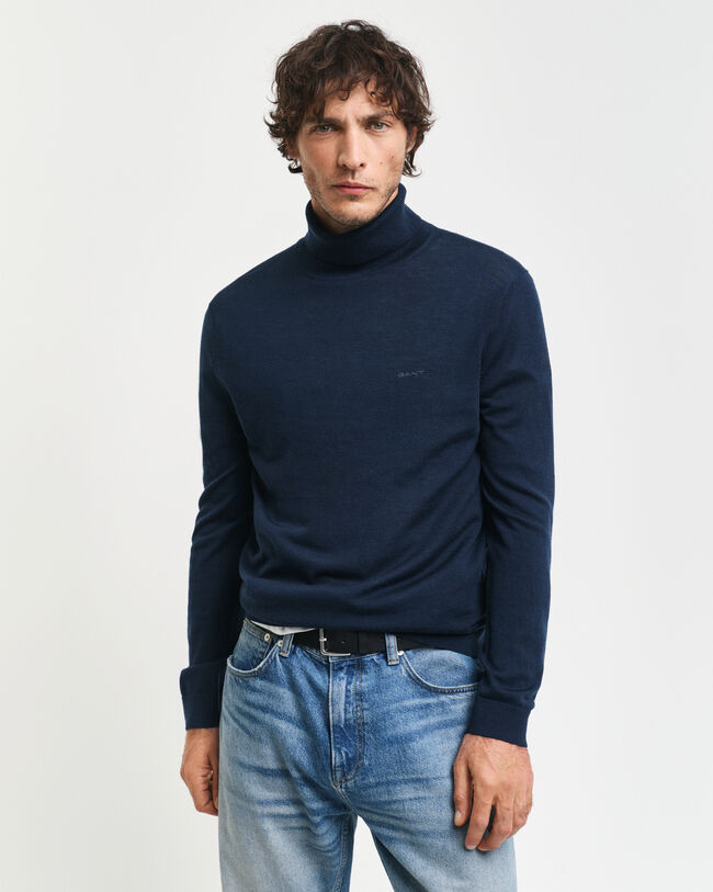 Extra Fine Merino Wool Turtleneck Sweater