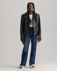 Relaxed Straight Leg High-Waisted Jeans