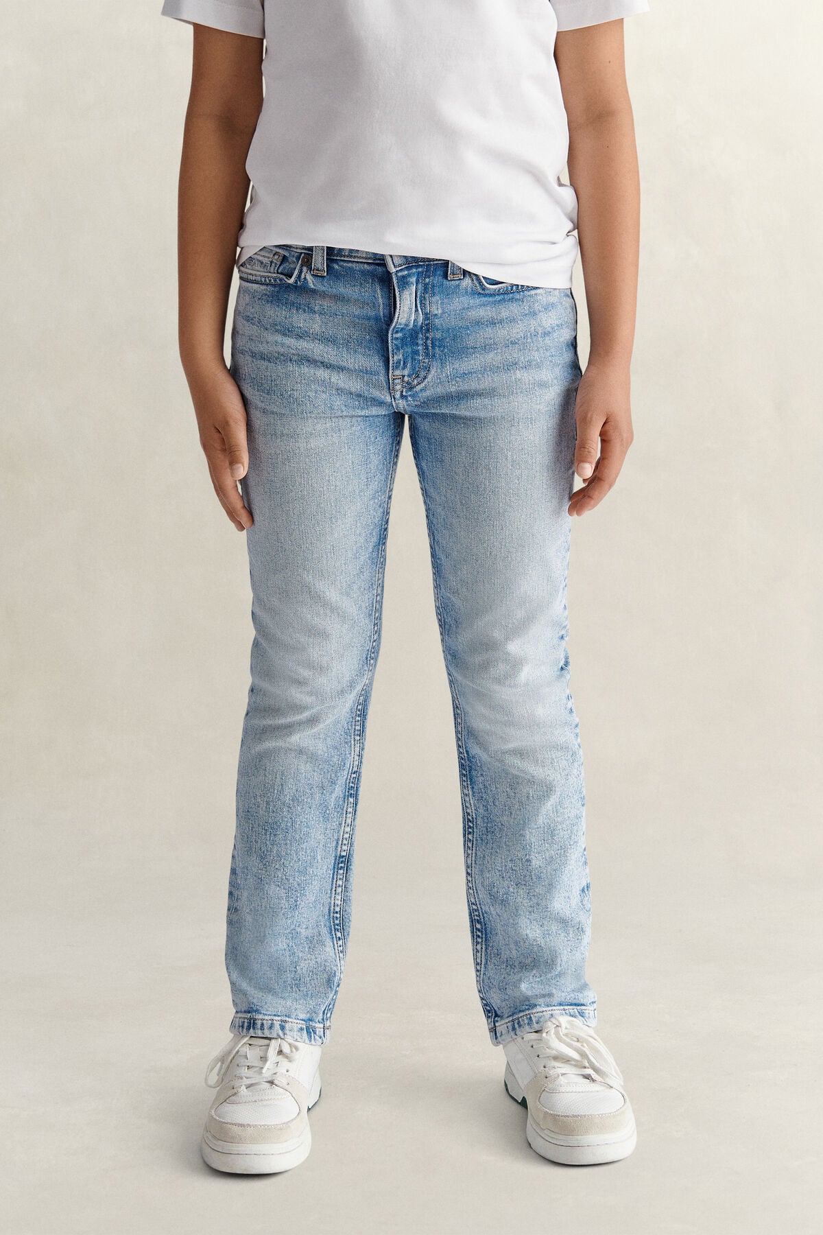 Teen Boys Straight Fit Jeans — BLEACH WASH