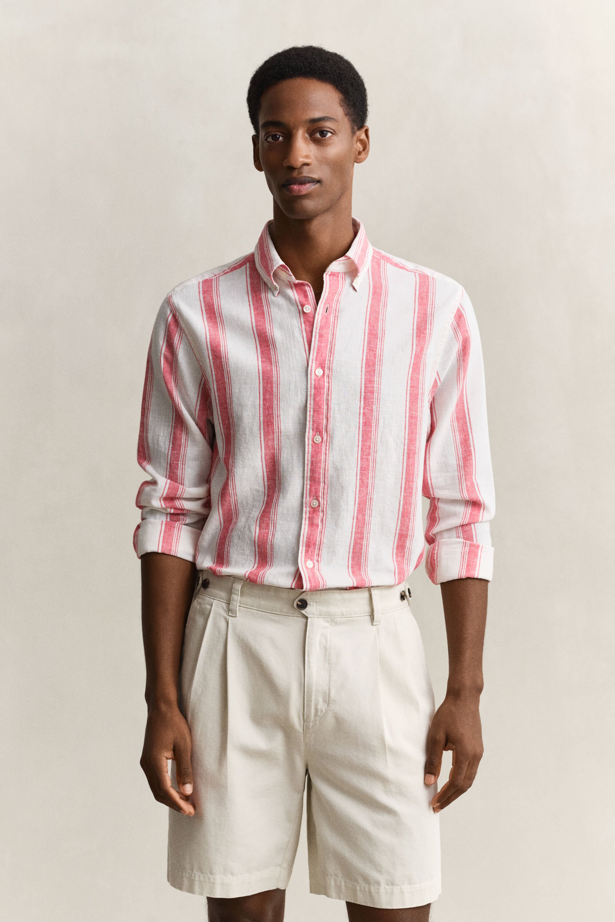 Striped Linen Blend Shirt
