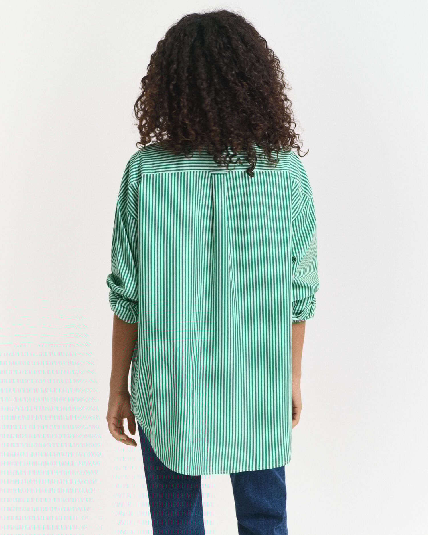 Oversized Classic Striped Poplin Shirt