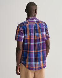 Regular Fit Colorful Madras Short Sleeve Shirt