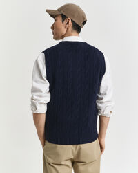 Lambswool Cable Knit Vest