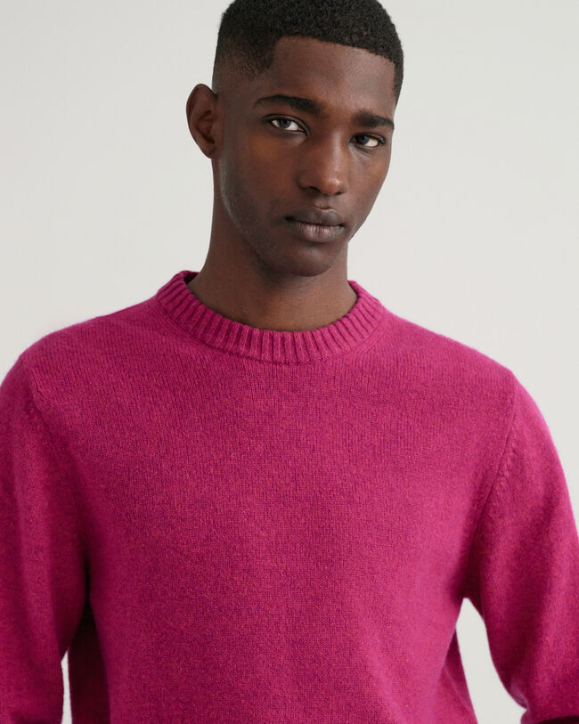 Brushed Wool Crew Neck Sweater