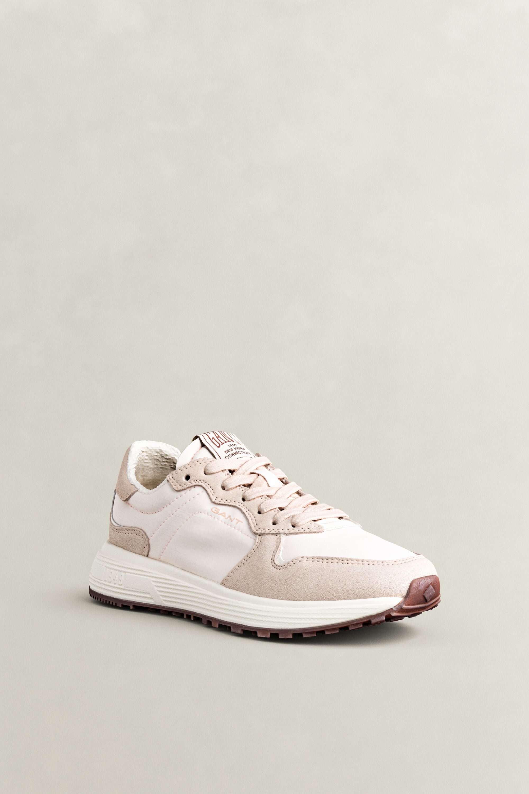 Beywin Suede Nylon Sneakers — LIGHT PINK