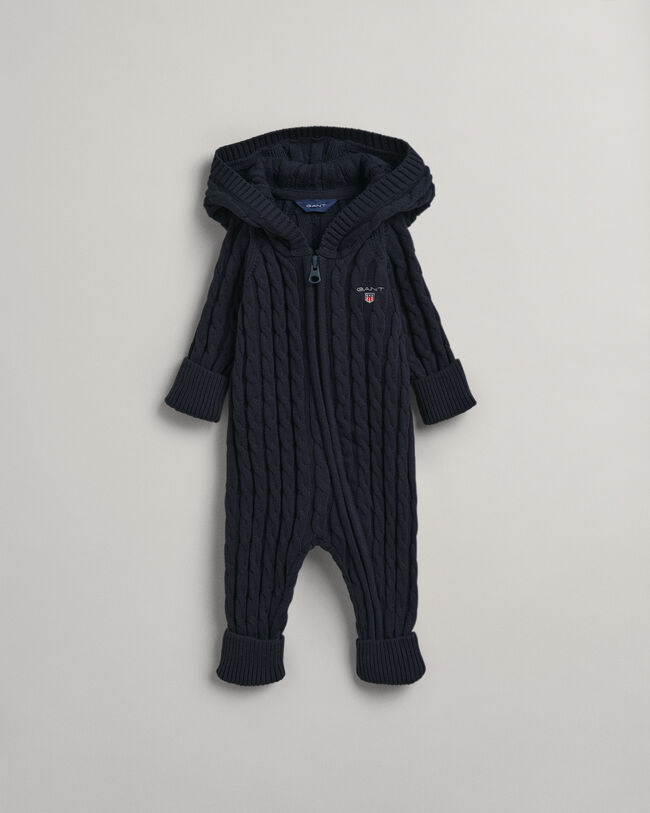 Baby Cotton Cable Zip Overalls