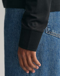 Detail Collared Long Sleeve Polo Shirt