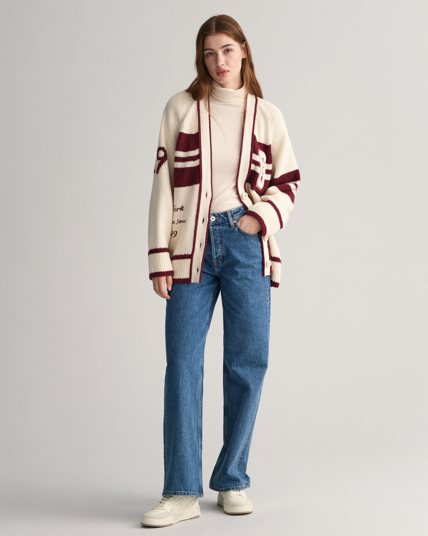 GANT Varsity V-Neck Cardigan