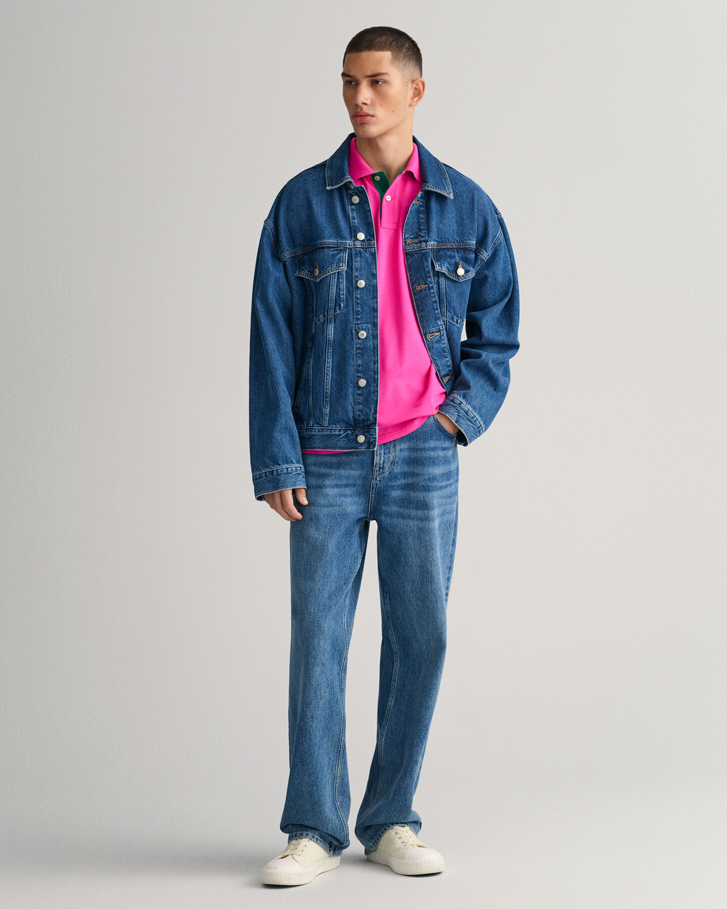 Contrast Collar Piqu&eacute; Polo Shirt