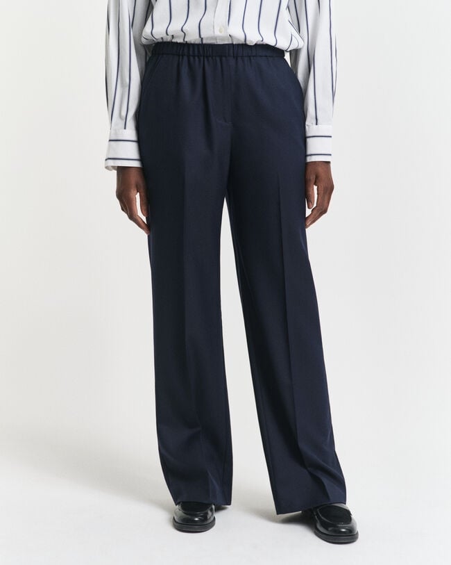 Wool Blend Pull-On Pants