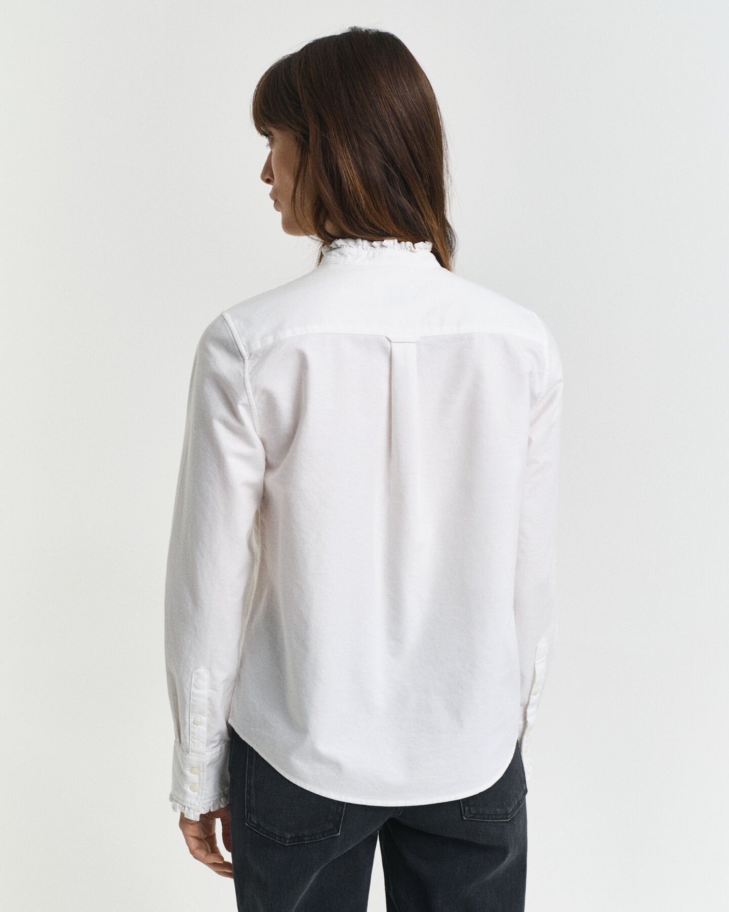 Classic Oxford Frill Blouse