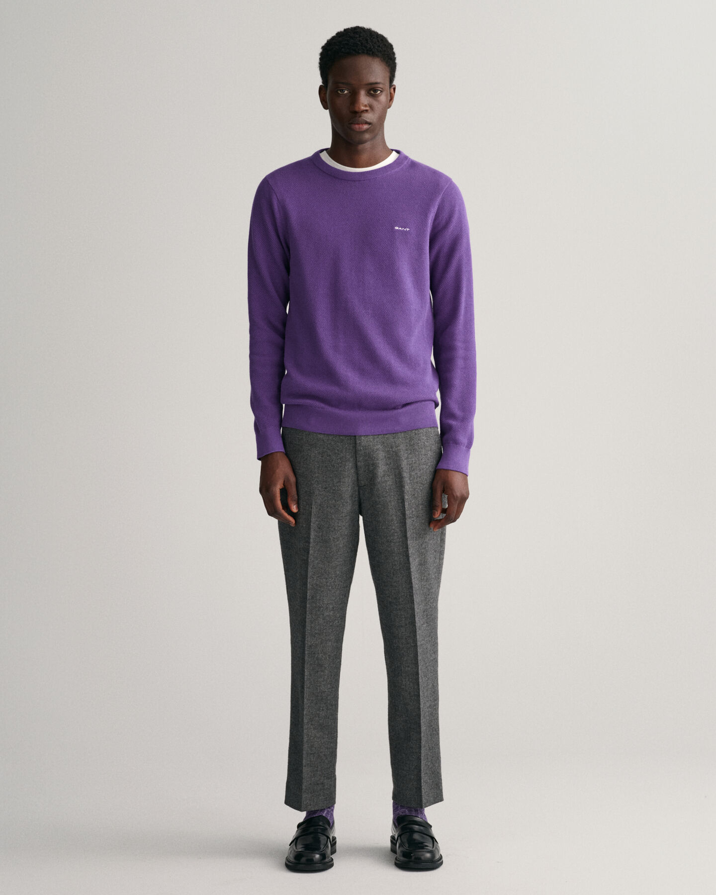 Tapered Herringbone Pants