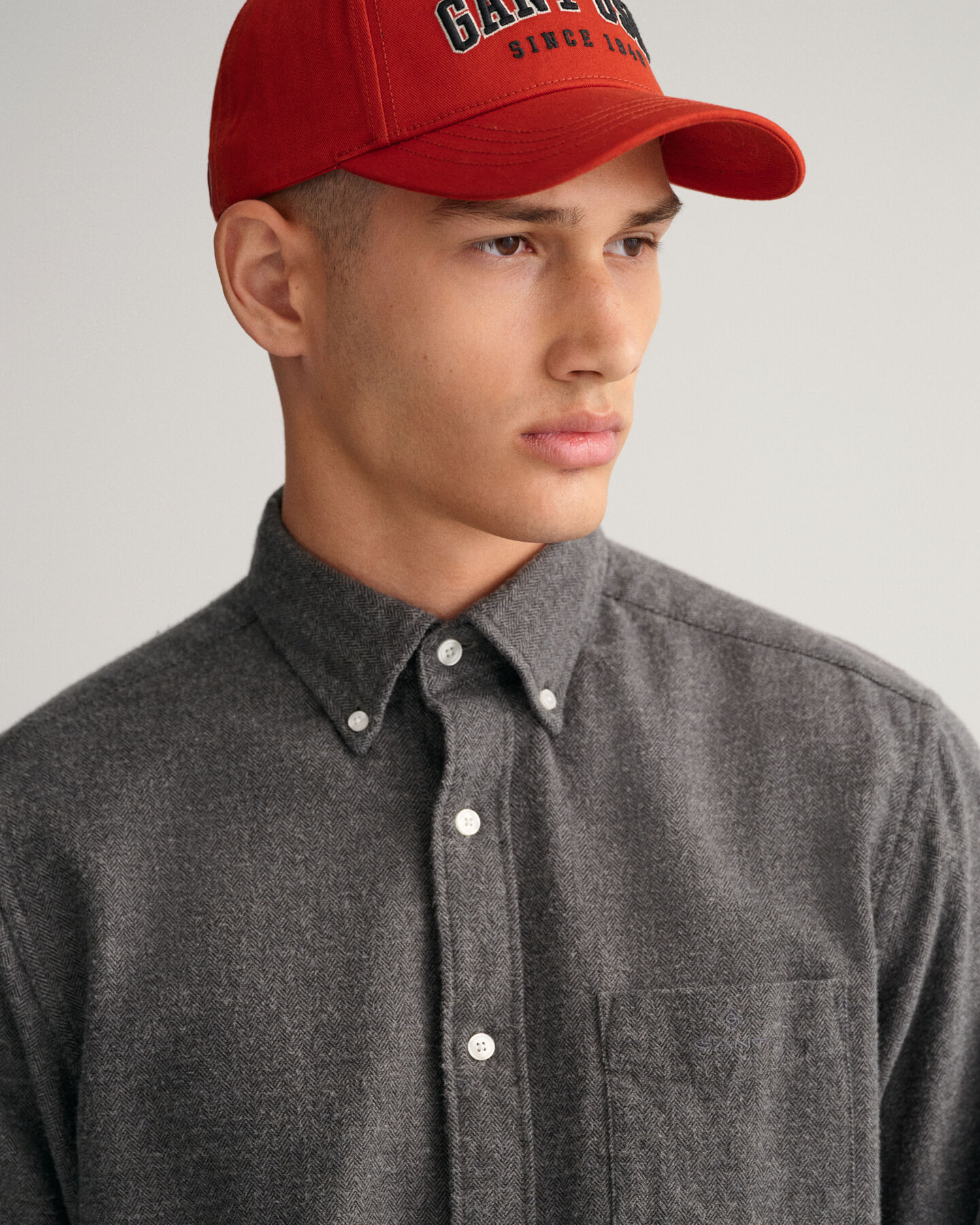 Regular Fit Herringbone Shirt