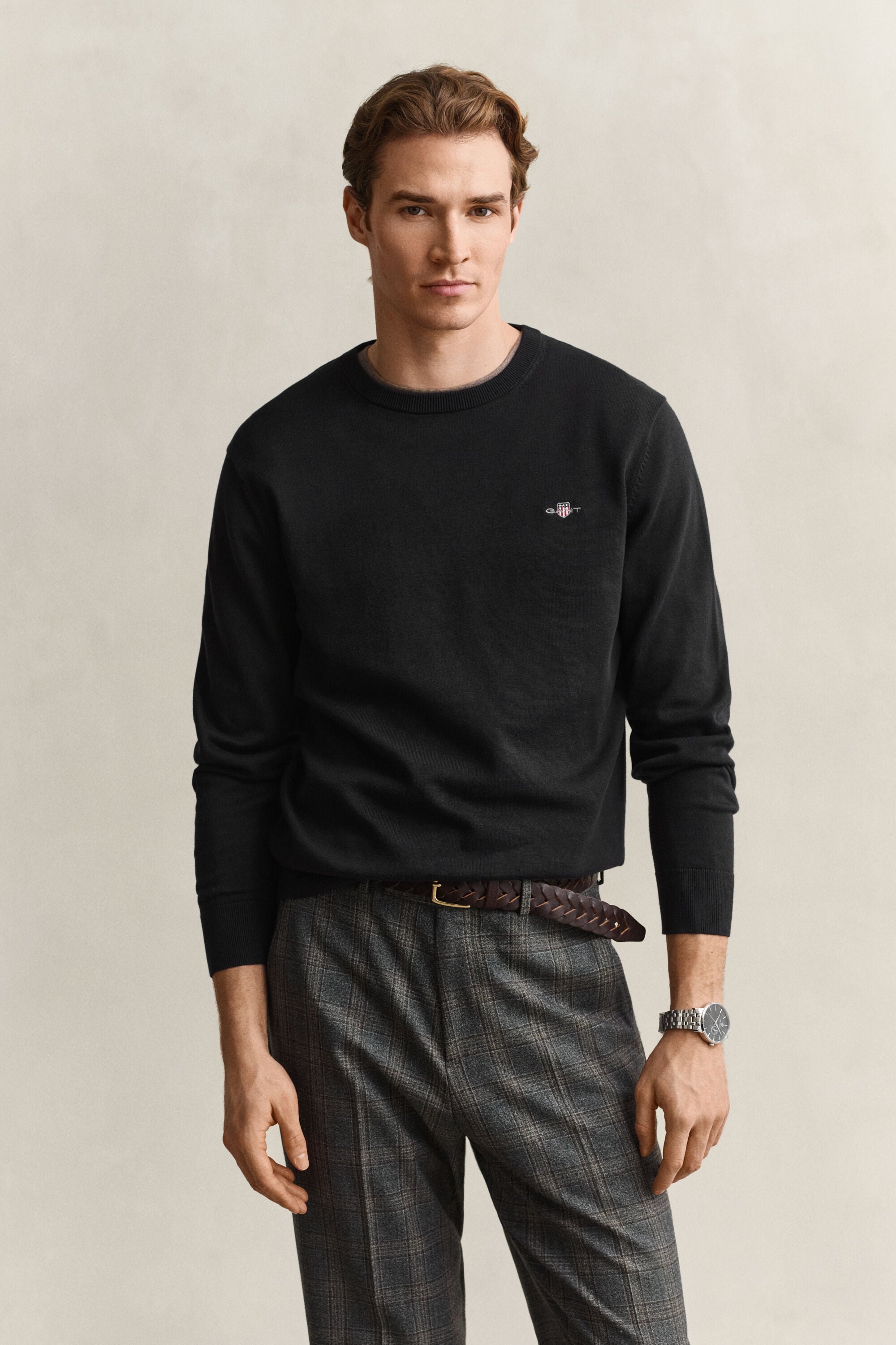 Classic Cotton Crew Neck Sweater
