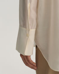 Relaxed Fit Stand Collar Blouse