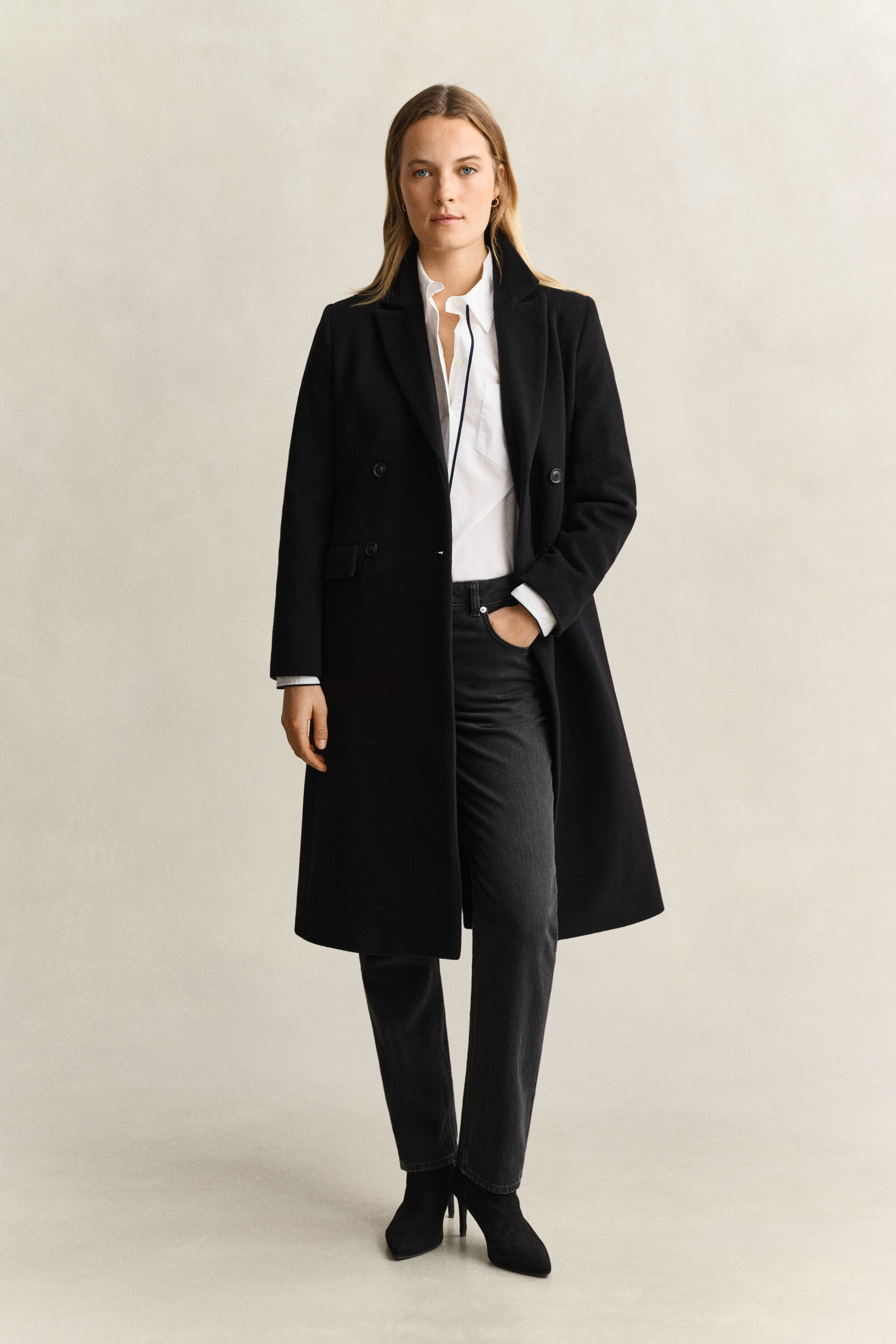 Wool Cashmere Blend Coat
