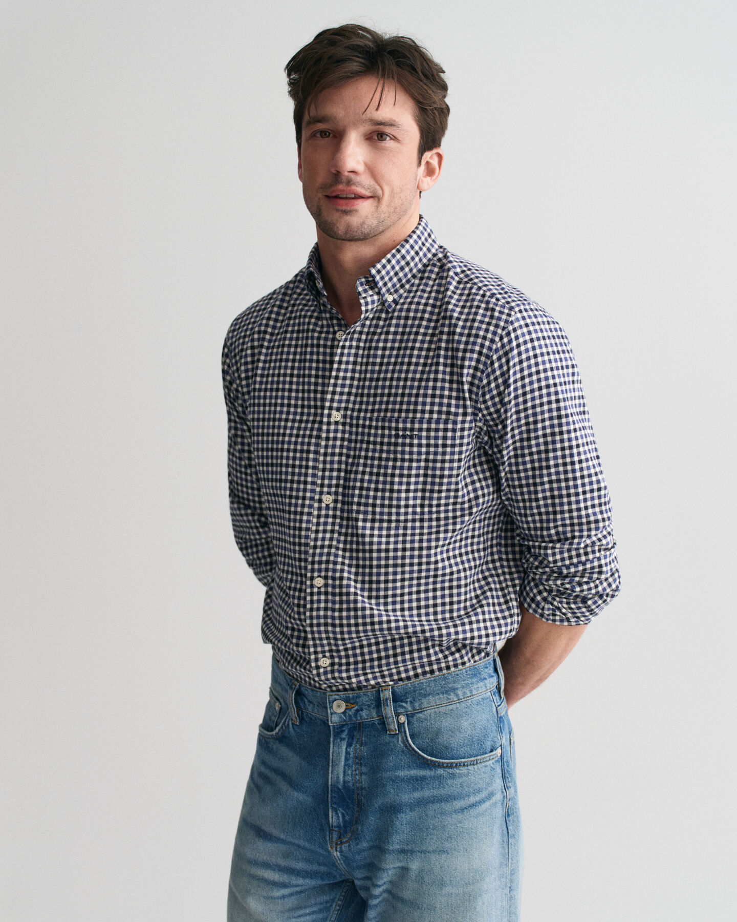 Regular Fit Gingham Light Twill Shirt
