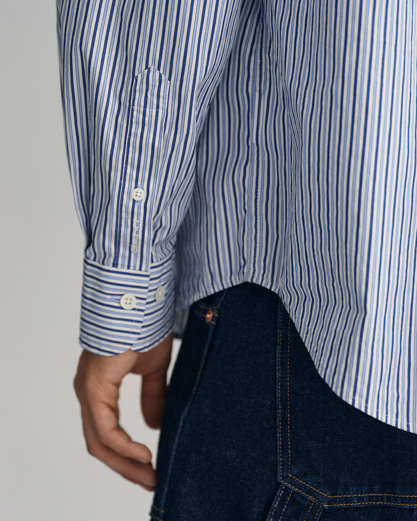 Oversized Striped Poplin Shirt