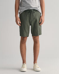 Relaxed Fit Linen Drawstring Shorts