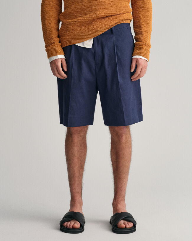 Cotton Linen Suit Shorts