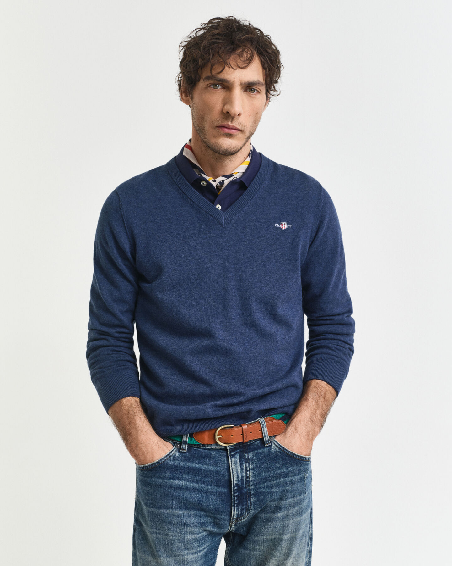 Classic Cotton V-Neck Sweater