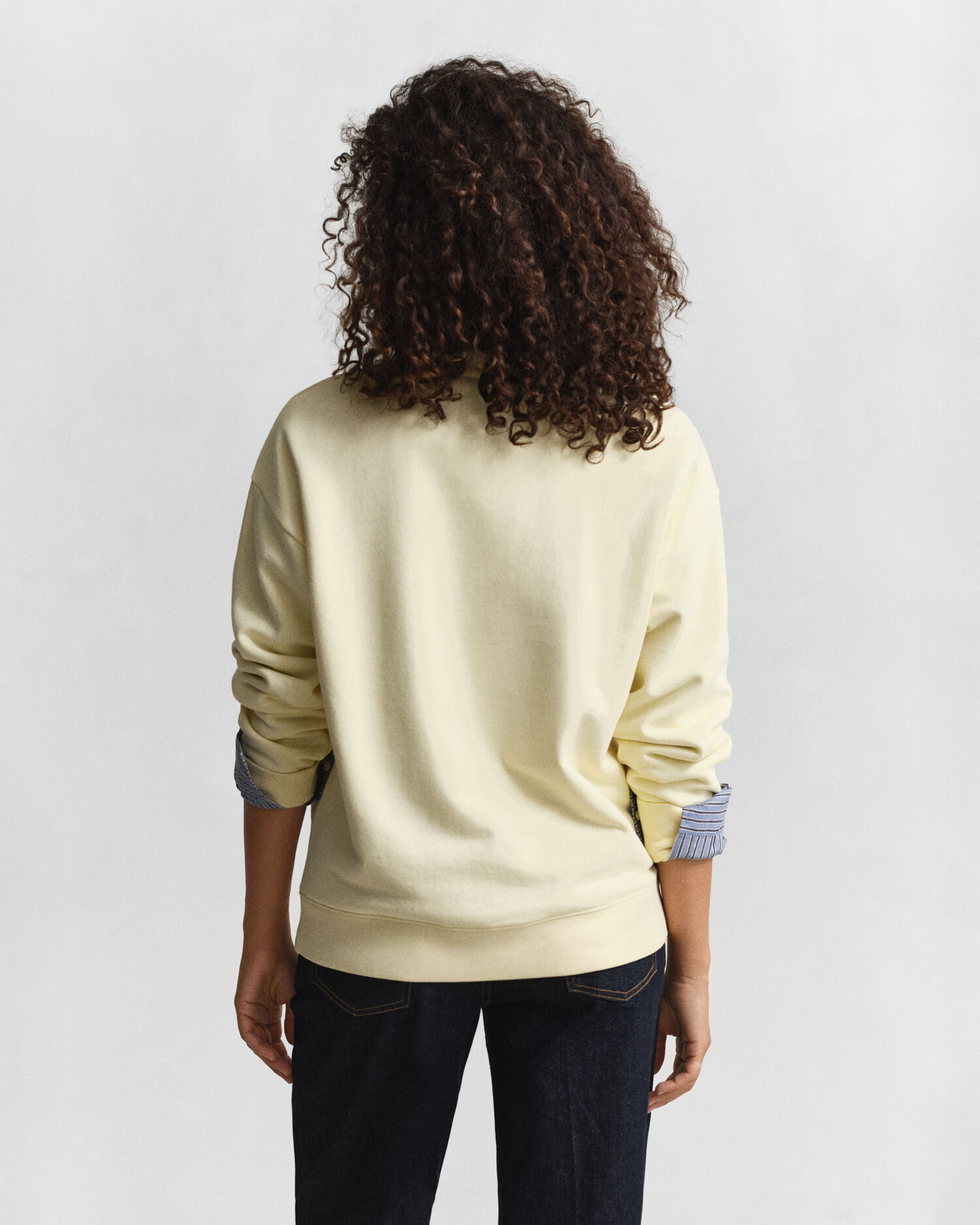 Graphic Crew Neck Sweatshirt — VANILLA YELLOW