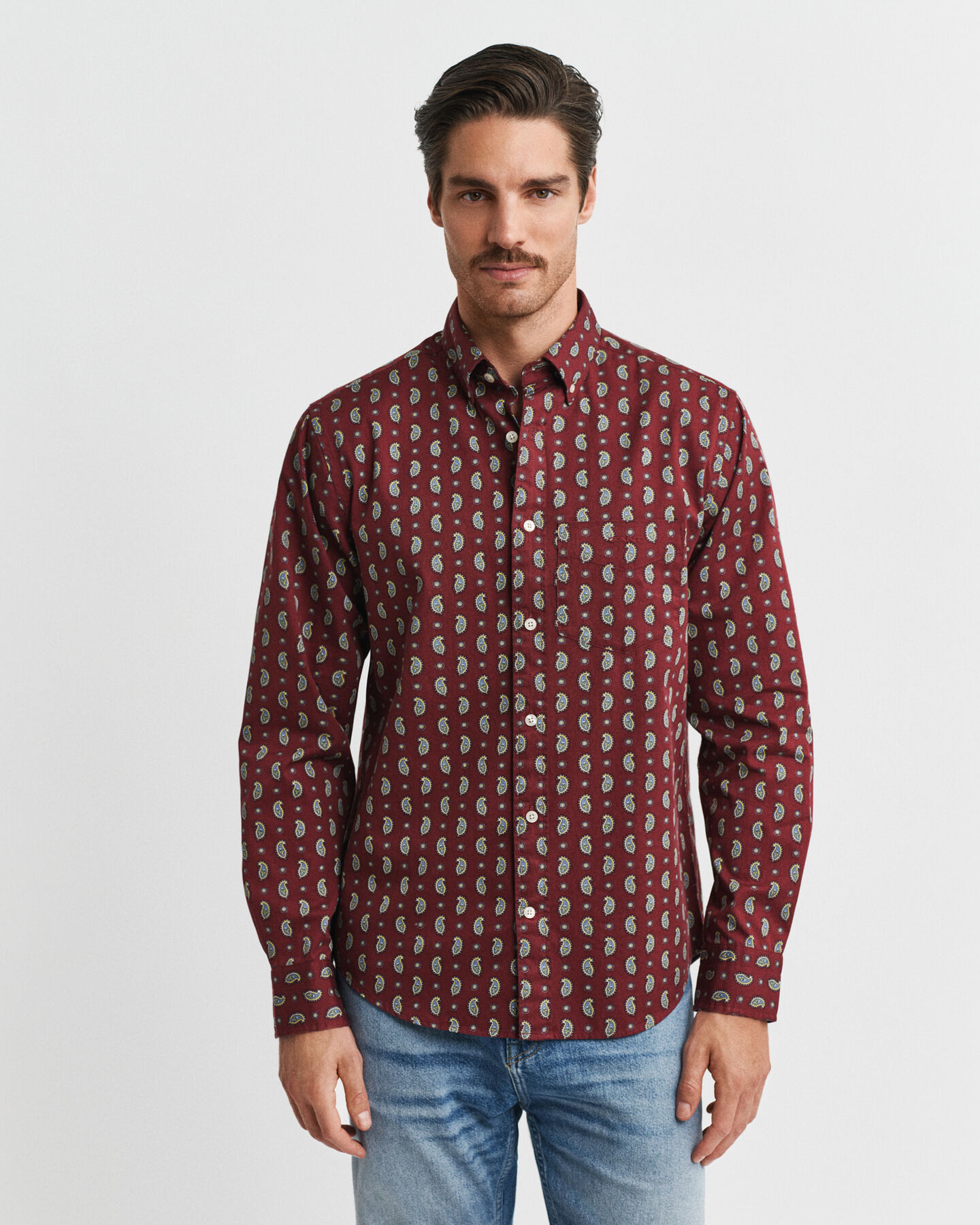 Regular Fit Paisley Printed Twill Shirt