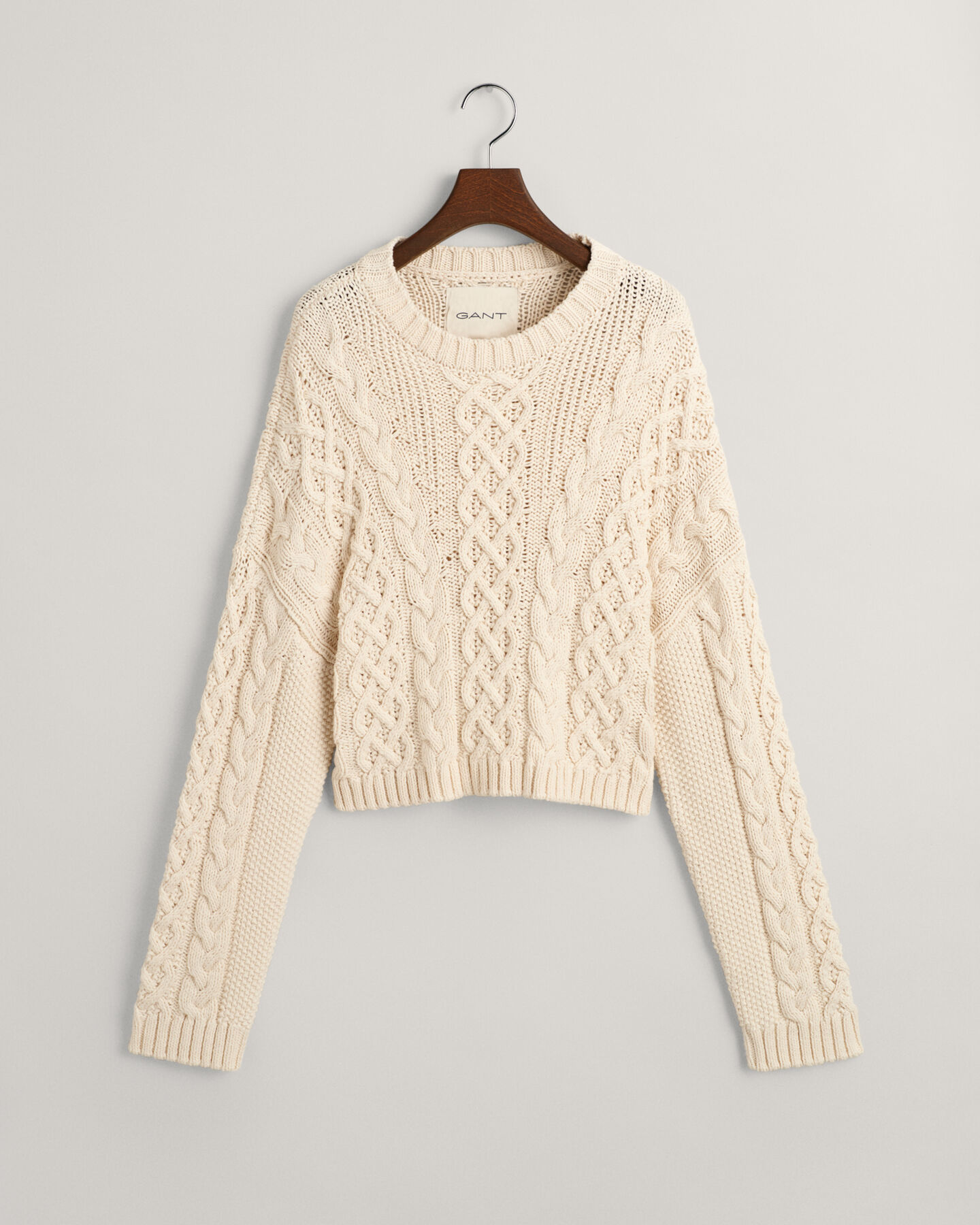 Cable Knit Crew Neck Sweater