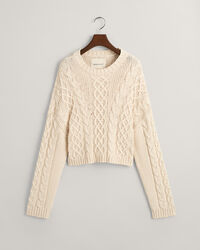 Cable Knit Crew Neck Sweater