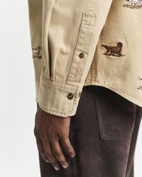 Relaxed Fit Embroidered Twill Shirt
