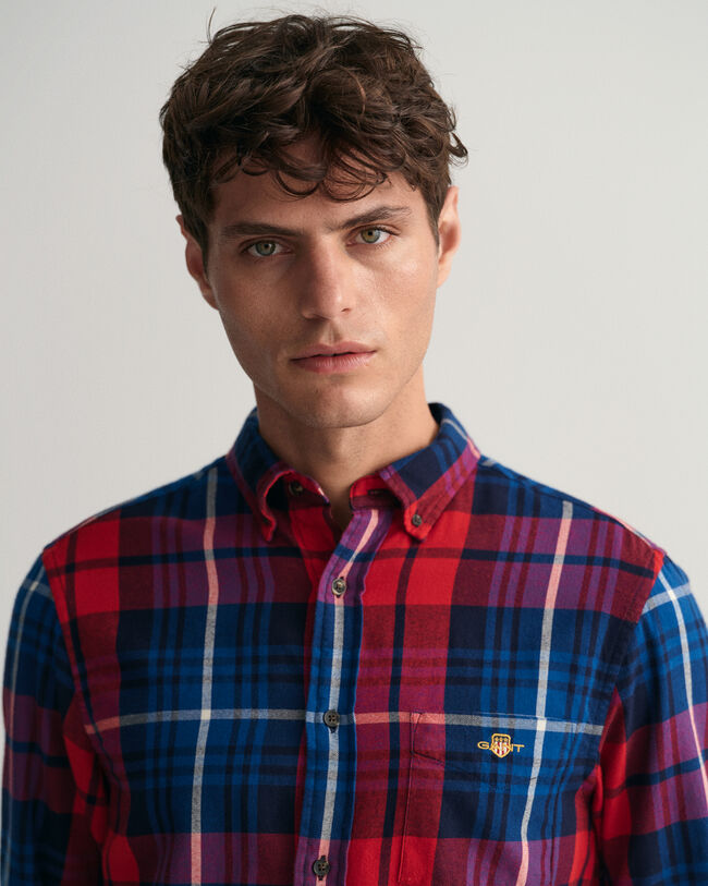 Regular Fit Plaid Flannel Shirt