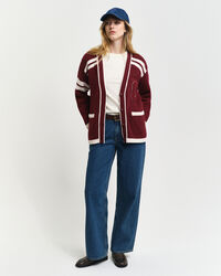 GANT Varsity V-Neck Cardigan
