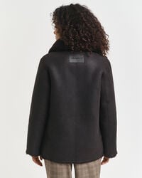 Reversible Shearling Peacoat