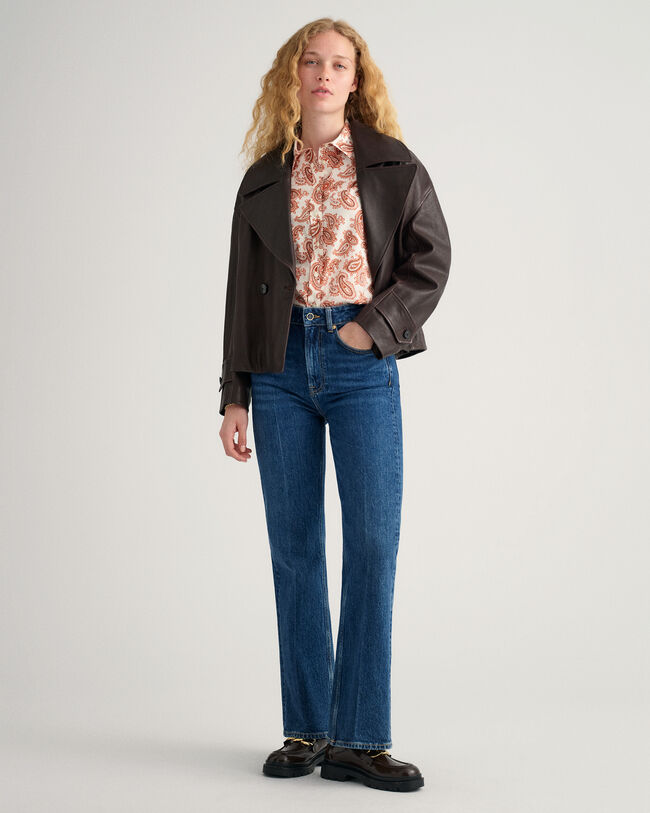 Regular Fit Paisley Cotton Voile Shirt