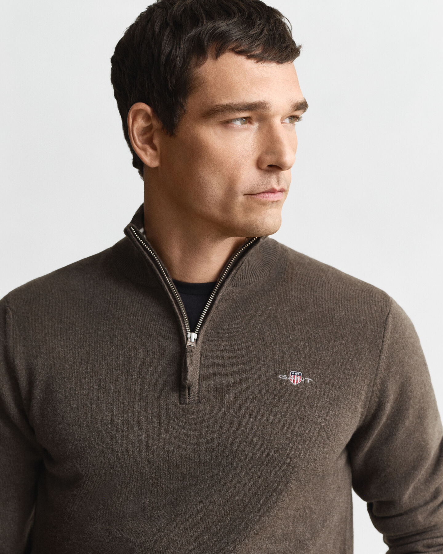 Superfine Lambswool Half-Zip Sweater