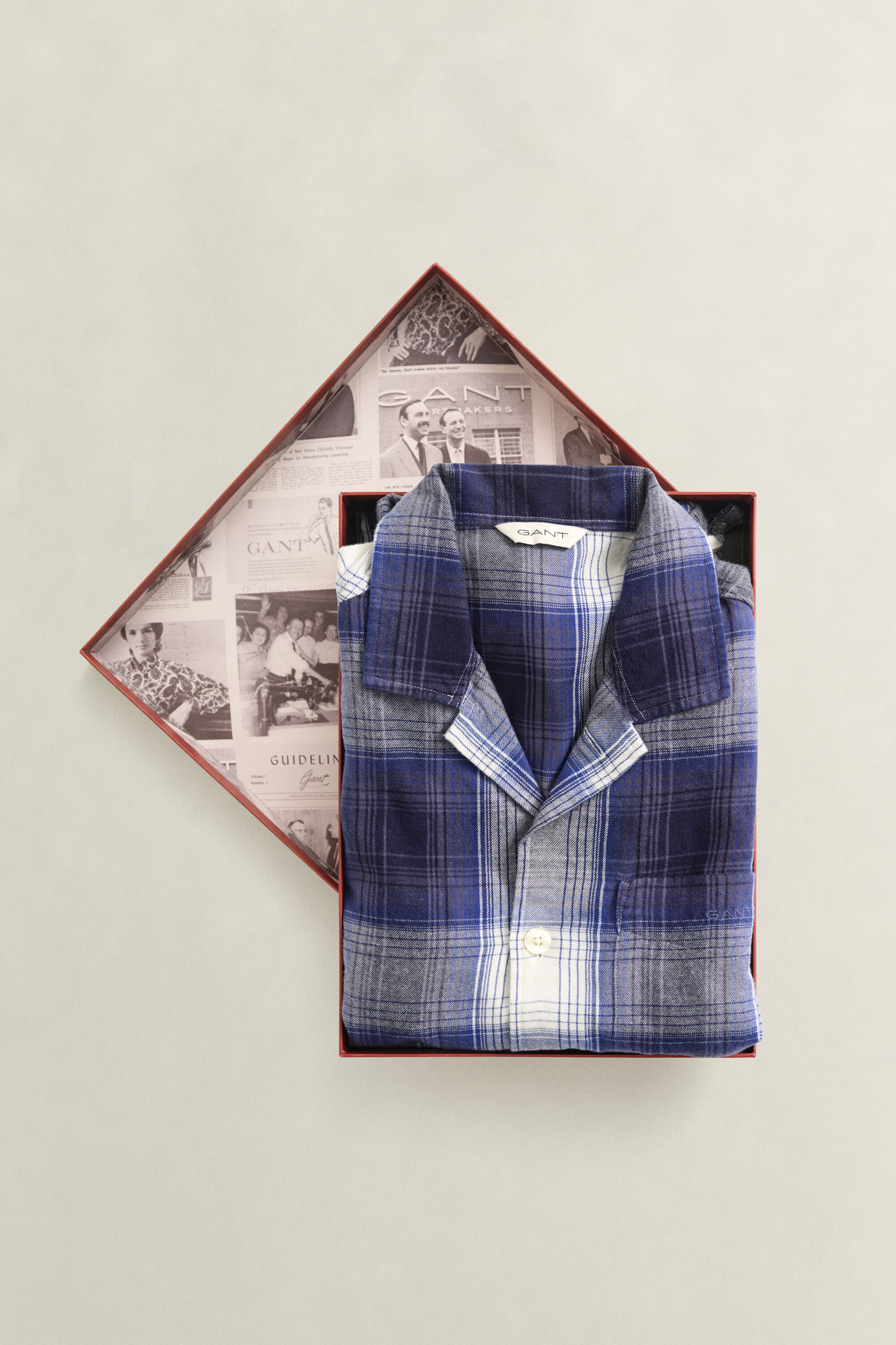 Checked Flannel Pajama Set Gift Box