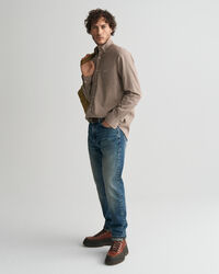 Regular Fit Micro Checked Flannel Shirt