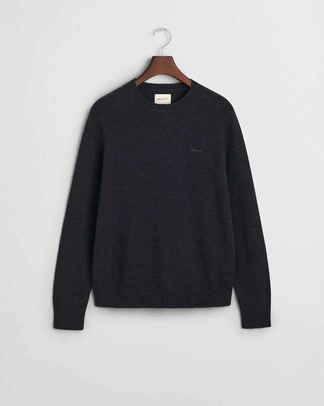 Wool Blend Crew Neck Sweater