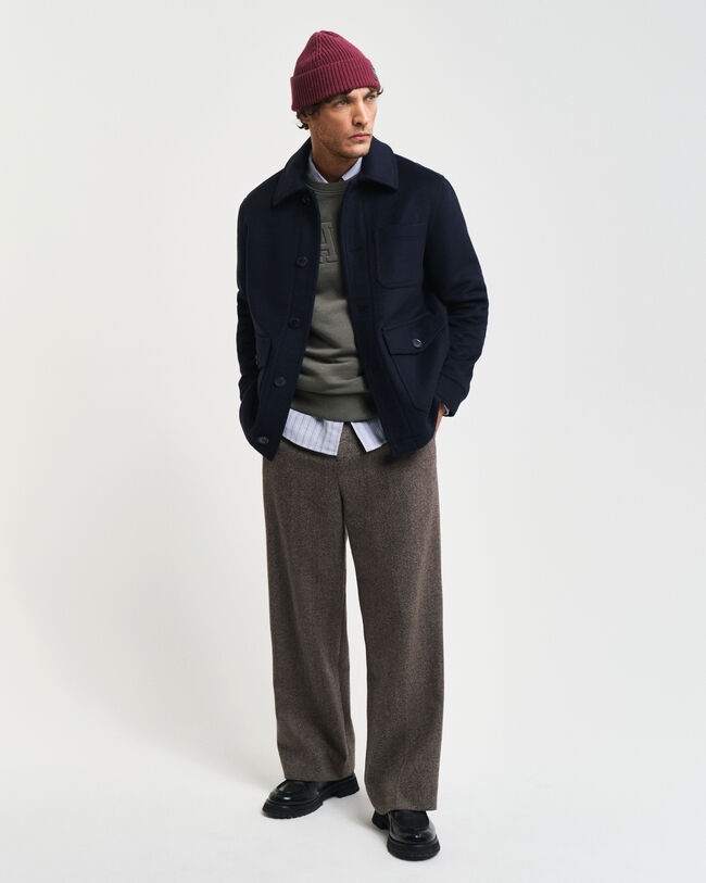 Embossed Crew Neck Sweatshirt