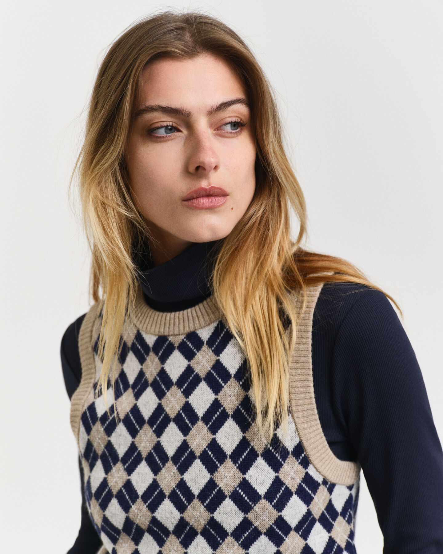 Argyle Crew Neck Sweater Vest