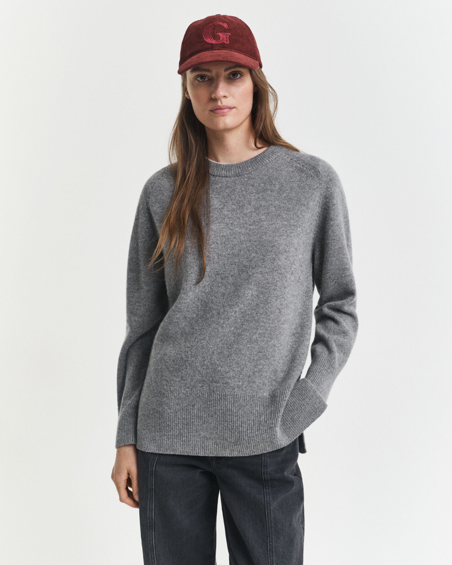 Soft Wool Cashmere Blend Crew Neck Sweater