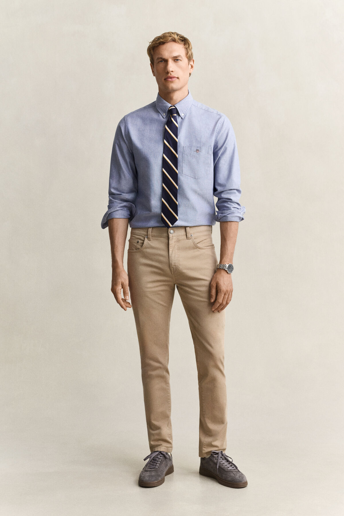 Slim Fit Desert Jeans — DARK KHAKI
