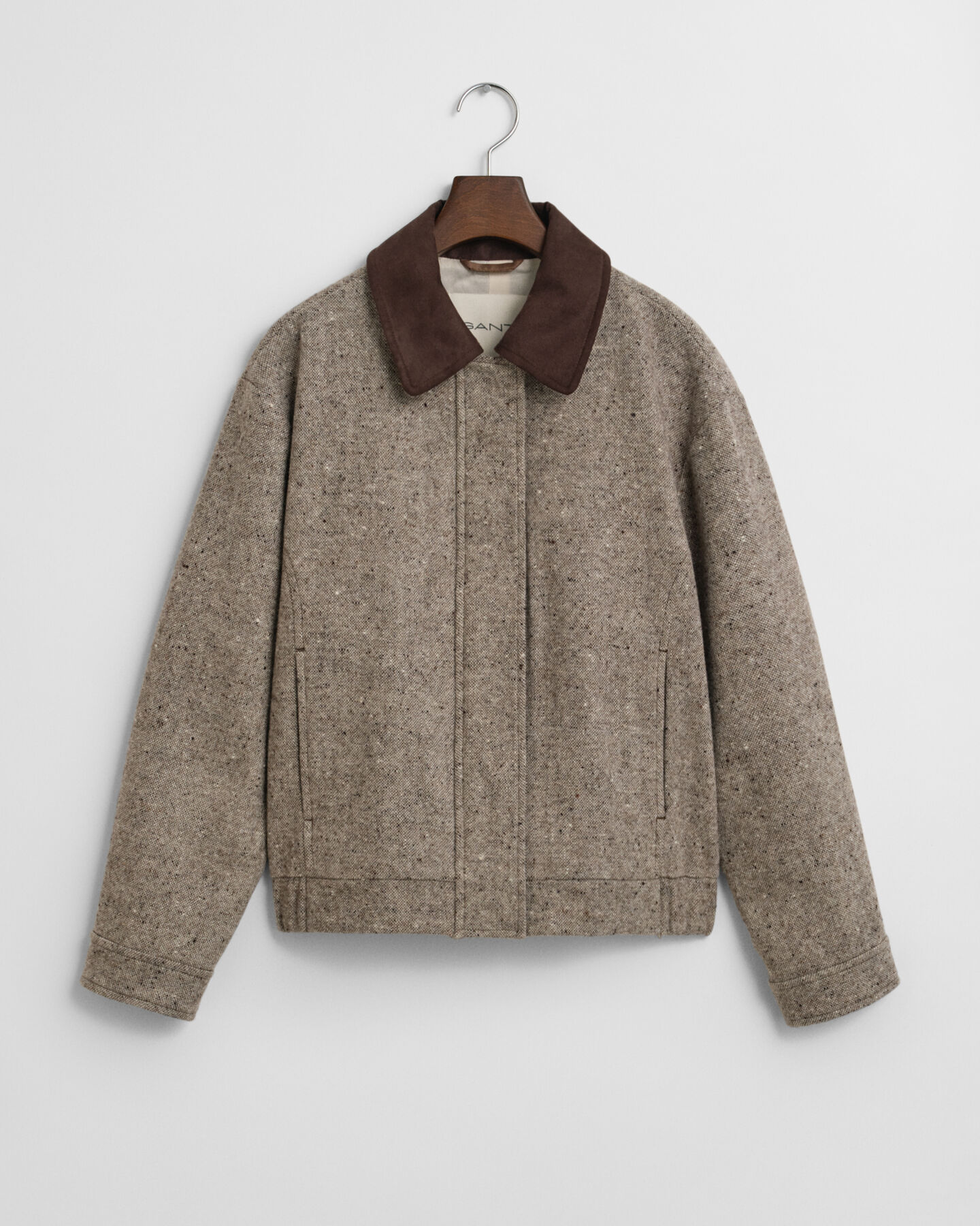 Contrast Collar Wool Jacket