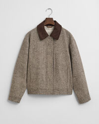 Contrast Collar Wool Jacket