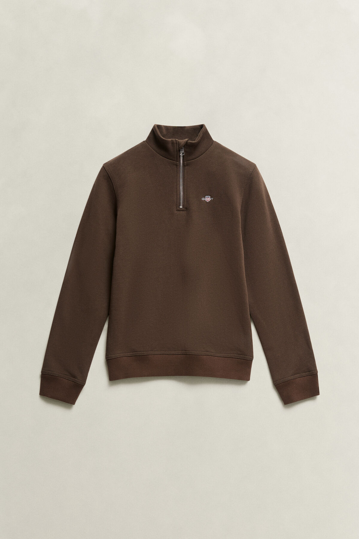 Teen Boys Shield Half-Zip Sweatshirt — SHADOW BROWN