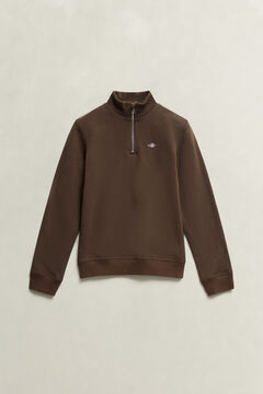 Teen Boys Shield Half-Zip Sweatshirt — SHADOW BROWN 2