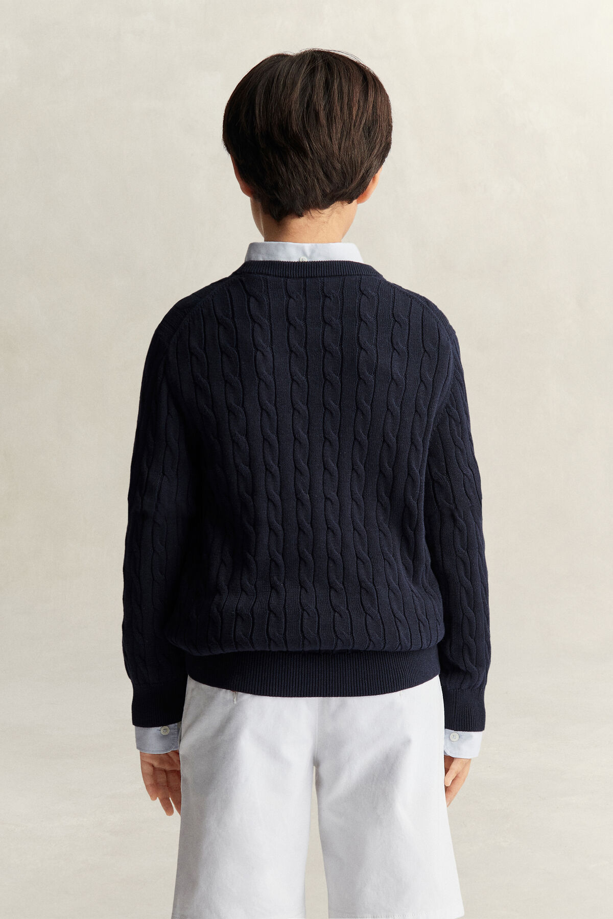 Teen Boys Shield Sweater — EVENING BLUE